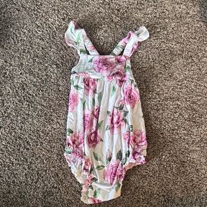 Posh Peanut Pink Floral Romper
